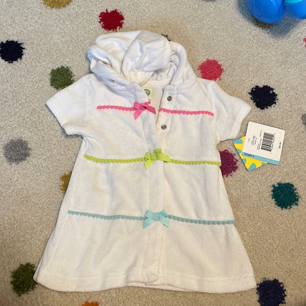Little Me 6-9m cover up BWT